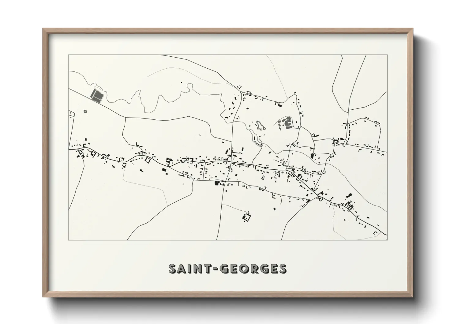 Une affiche de carte sur Saint-Georges