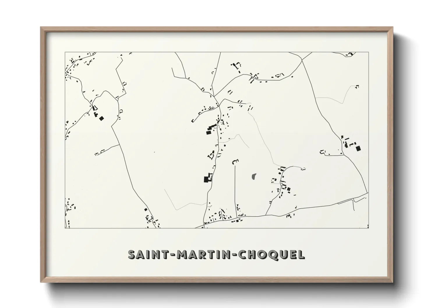 Une affiche de carte sur Saint-Martin-Choquel