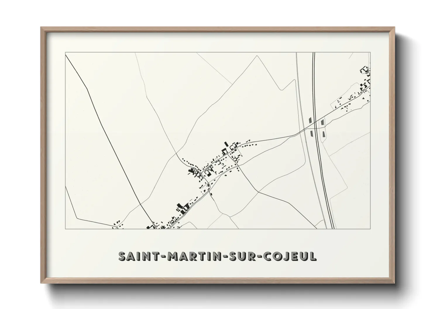 Une affiche de carte sur Saint-Martin-sur-Cojeul