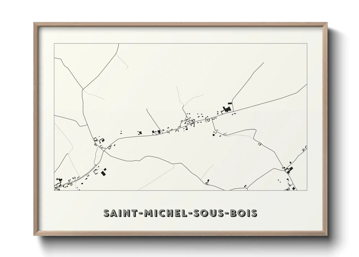 Une affiche de carte sur Saint-Michel-sous-Bois
