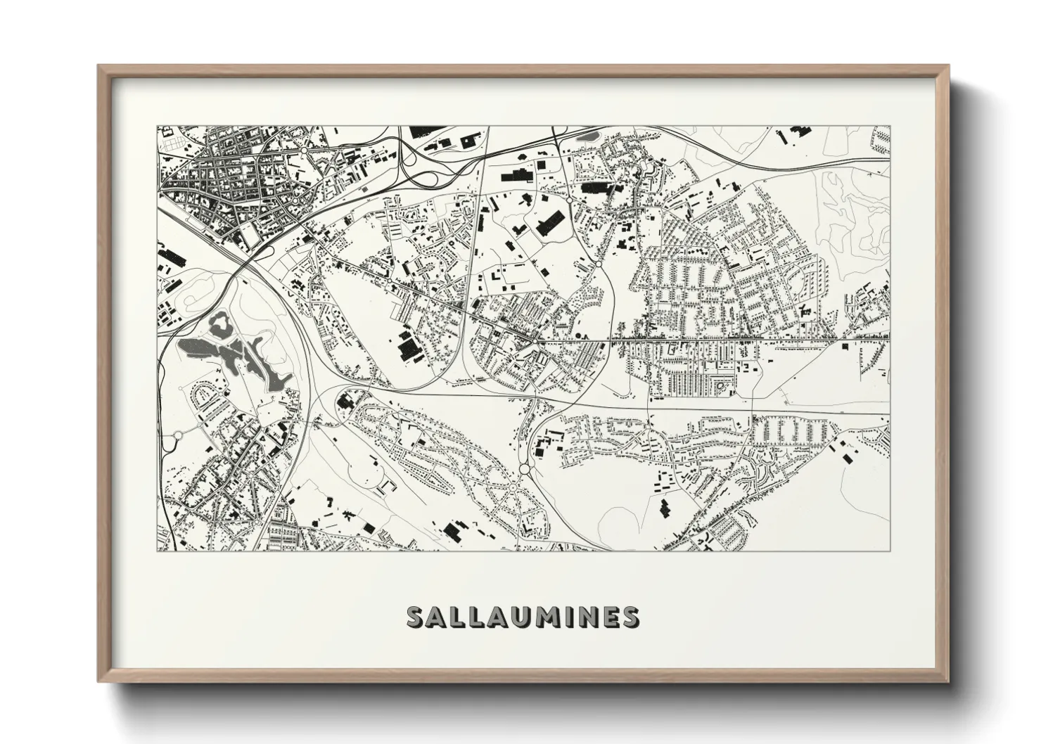 Une affiche de carte sur Sallaumines