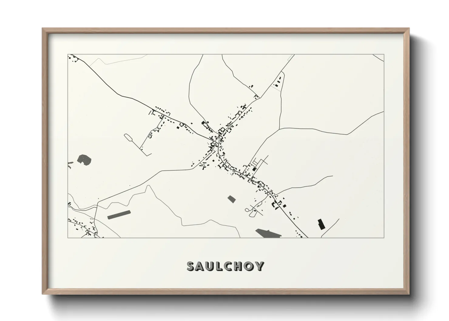 Une affiche de carte sur Saulchoy