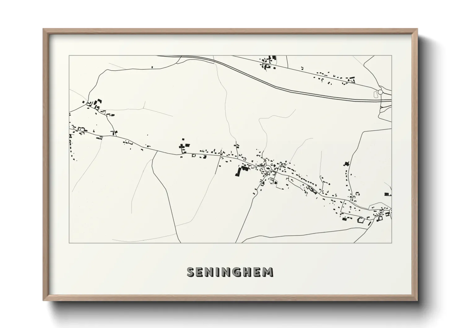 Une affiche de carte sur Seninghem