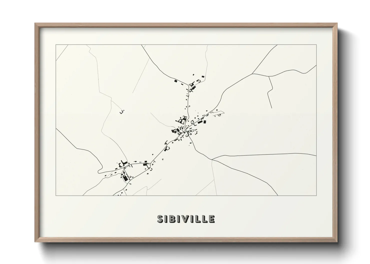 Une affiche de carte sur Sibiville