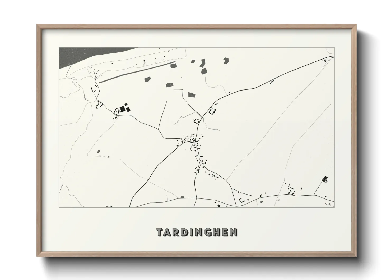 Une affiche de carte sur Tardinghen
