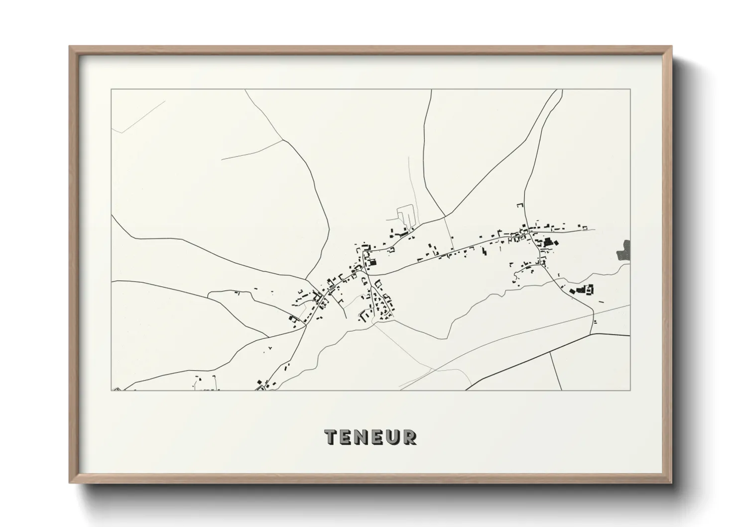 Une affiche de carte sur Teneur