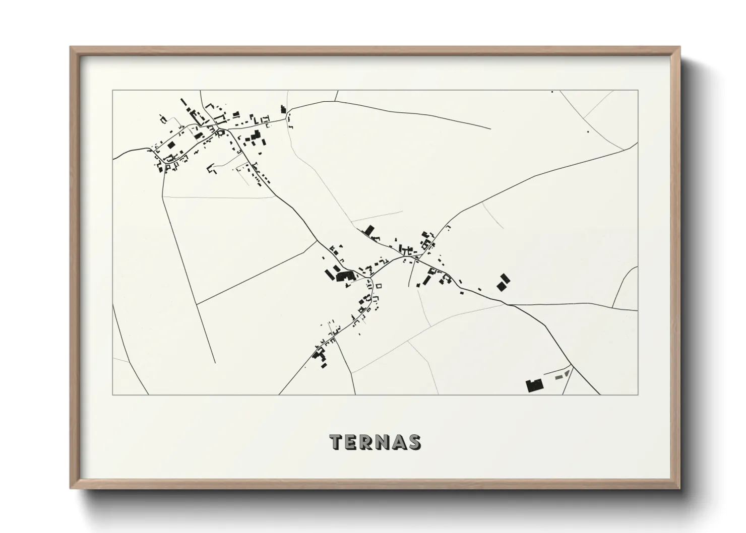 Une affiche de carte sur Ternas