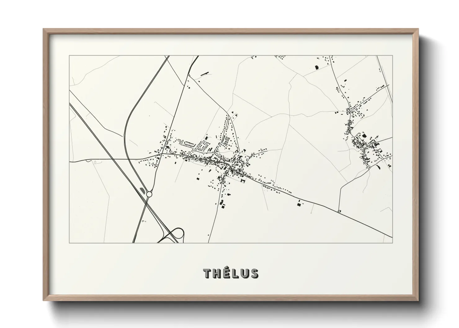 Une affiche de carte sur Thélus