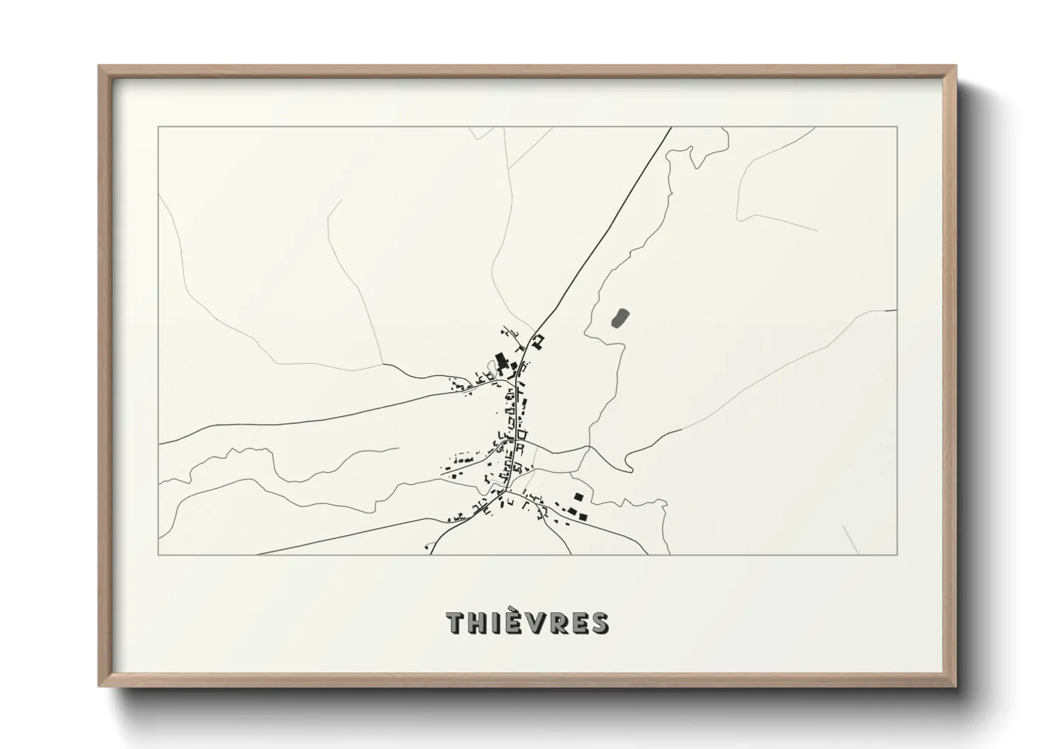 Une affiche de carte sur Thièvres