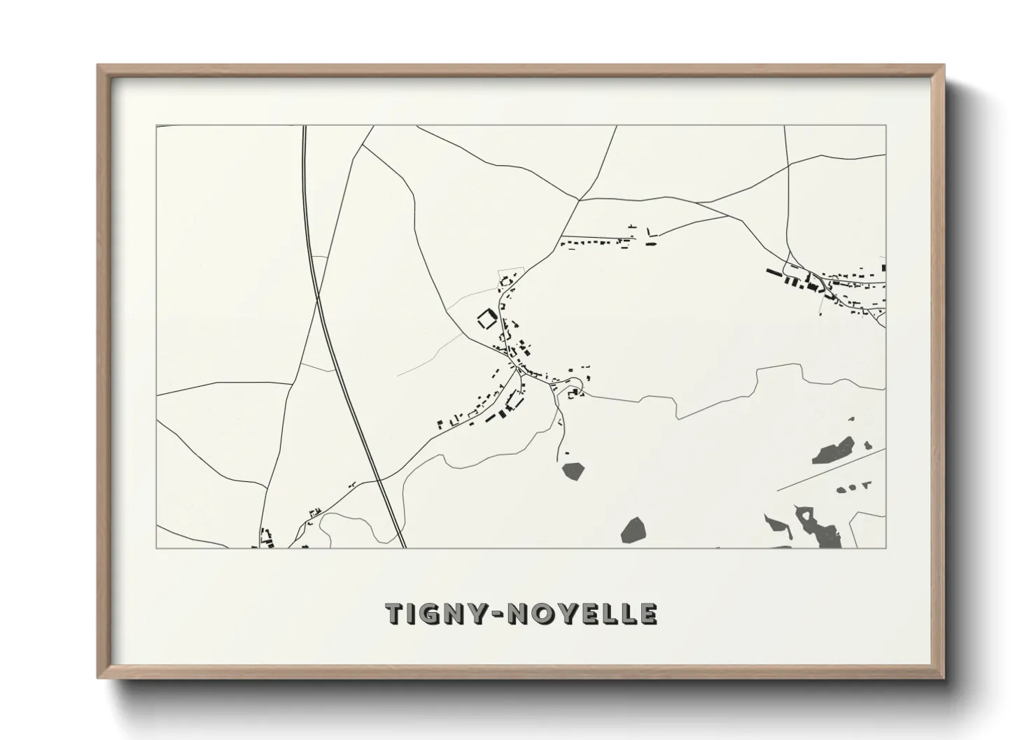 Une affiche de carte sur Tigny-Noyelle