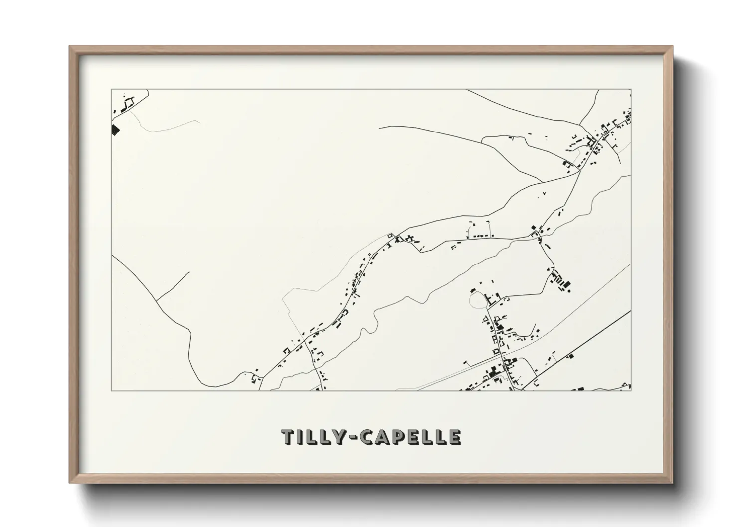 Une affiche de carte sur Tilly-Capelle