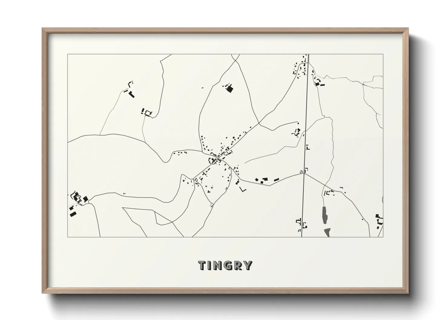 Une affiche de carte sur Tingry