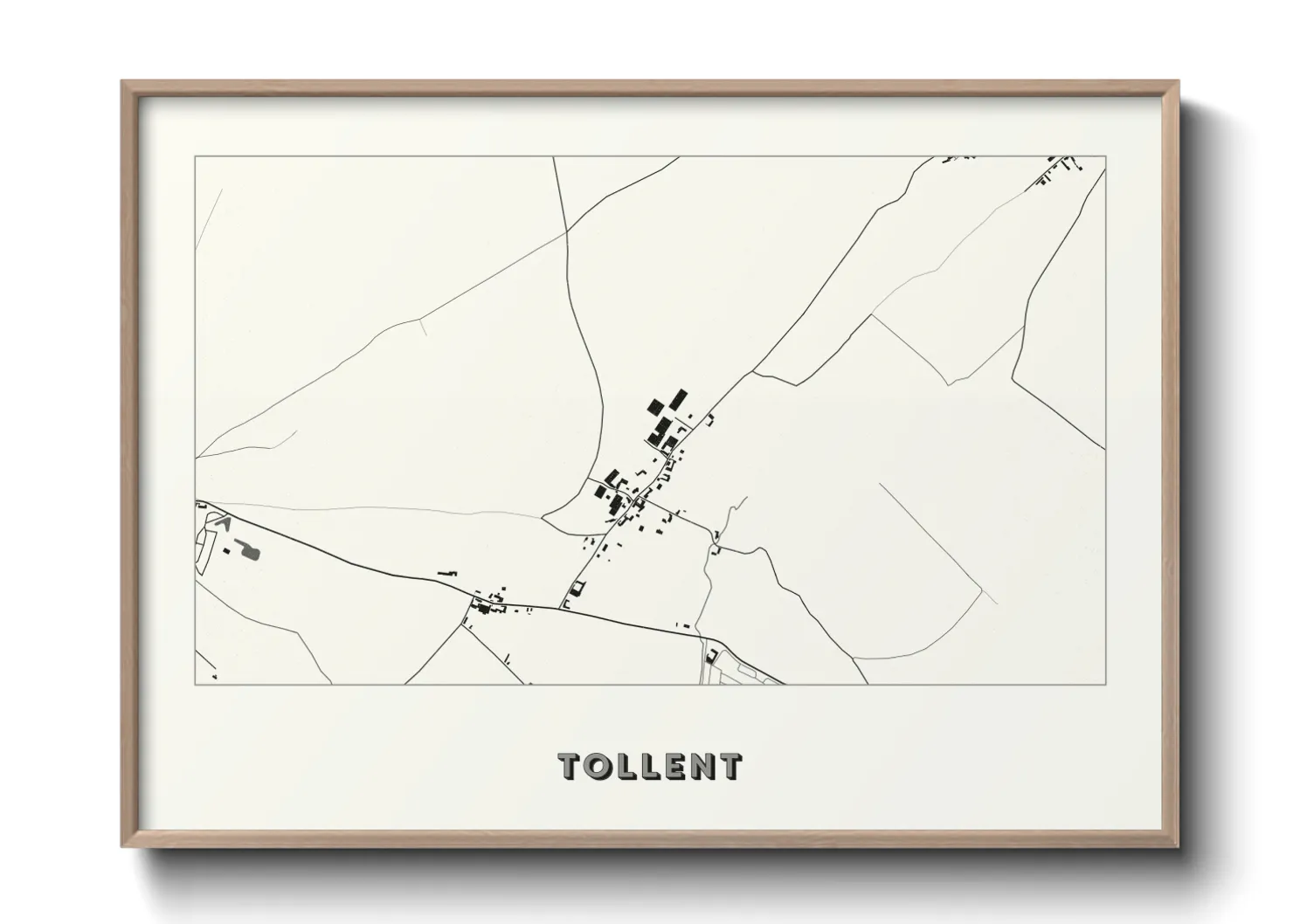 Une affiche de carte sur Tollent