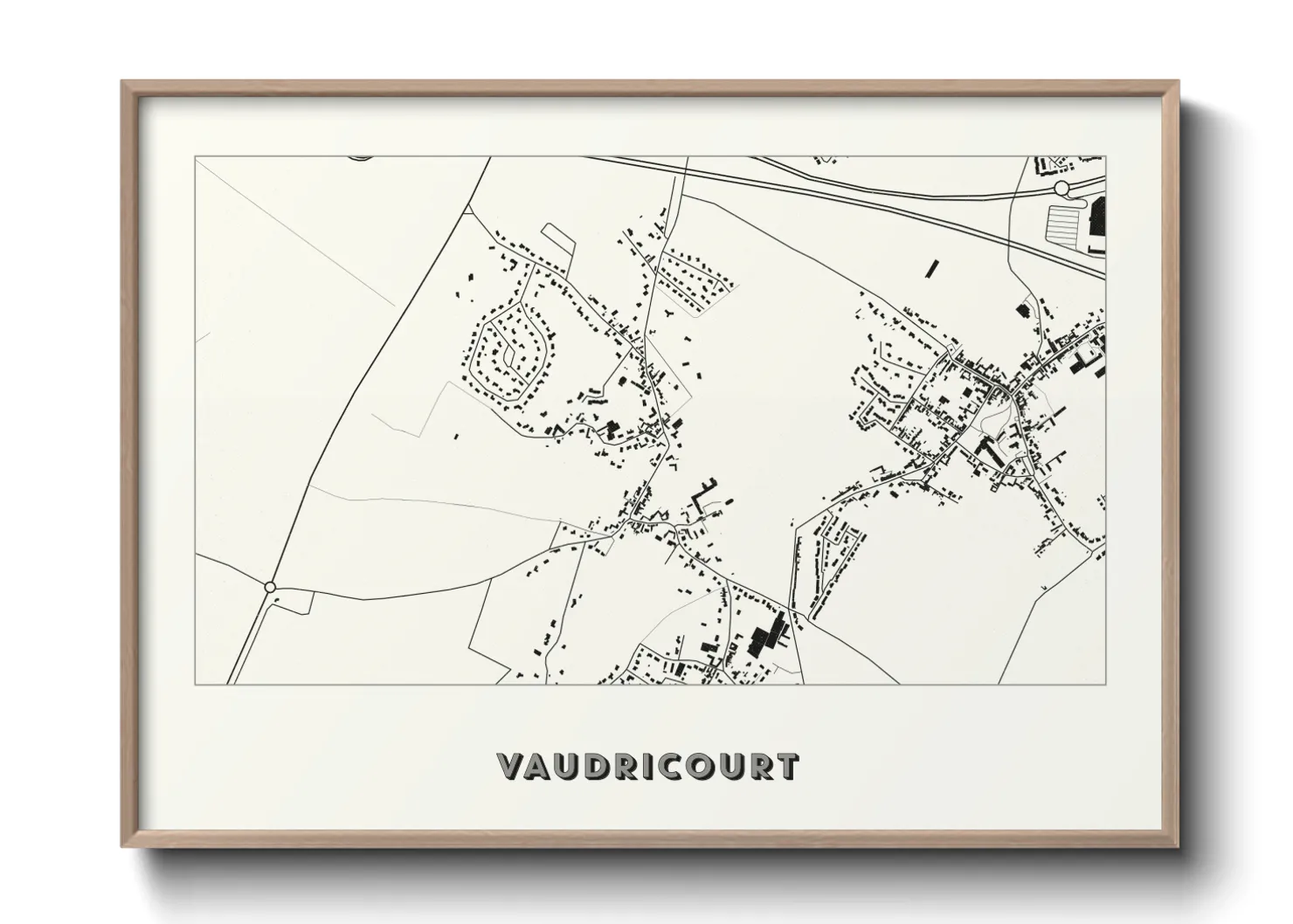 Une affiche de carte sur Vaudricourt