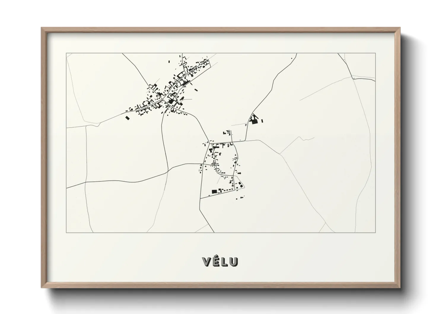 Une affiche de carte sur Vélu