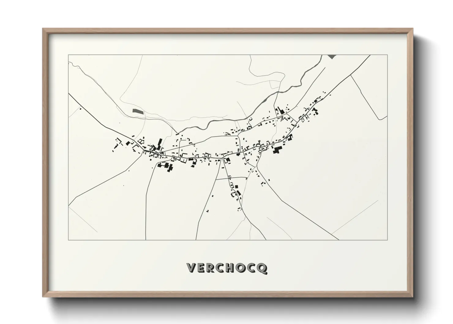 Une affiche de carte sur Verchocq