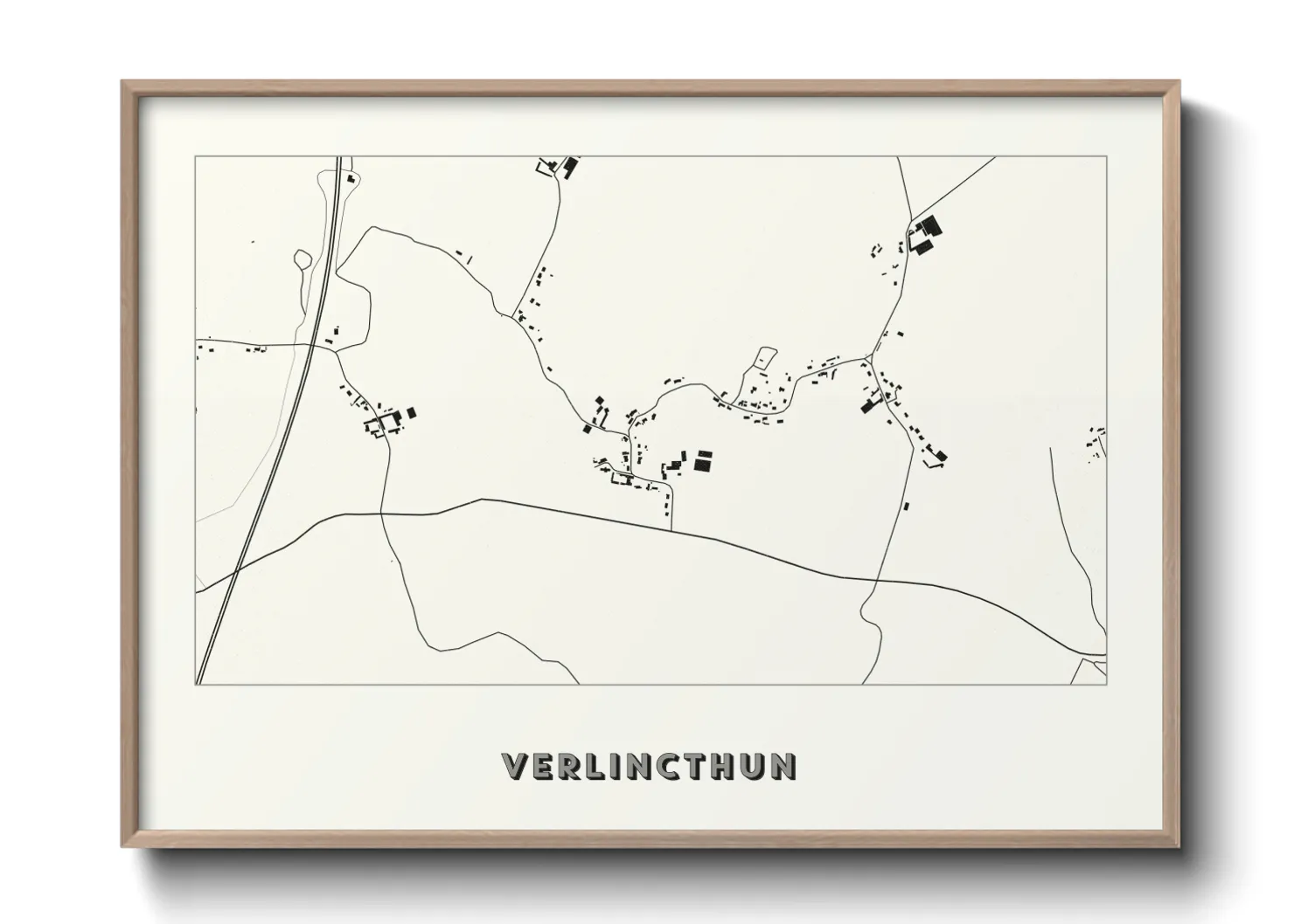 Une affiche de carte sur Verlincthun