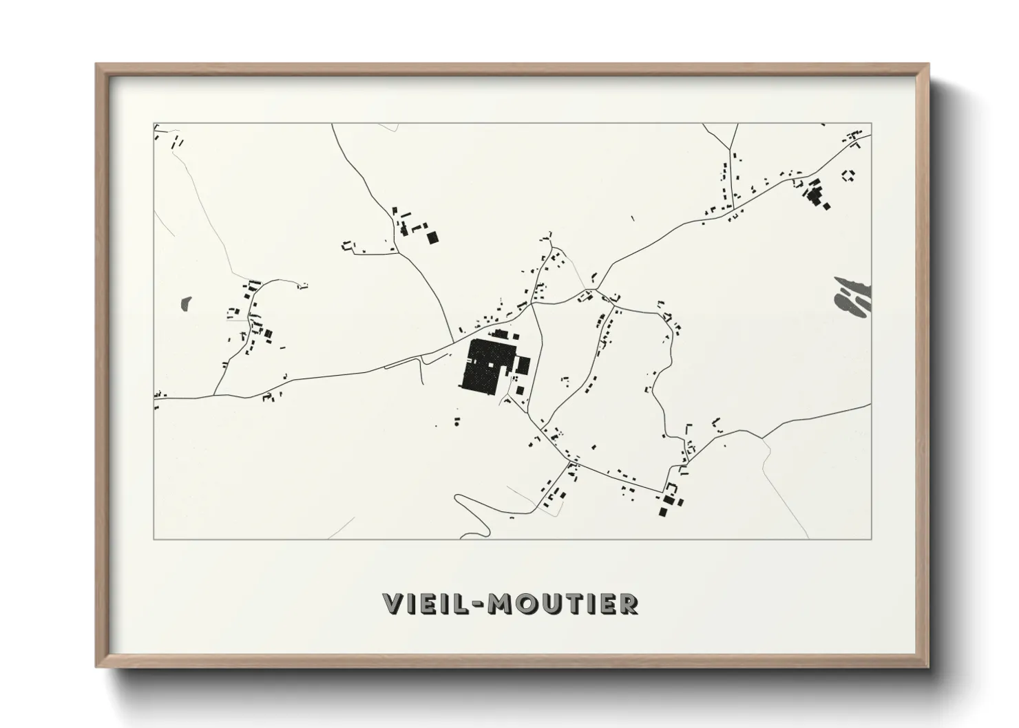 Une affiche de carte sur Vieil-Moutier