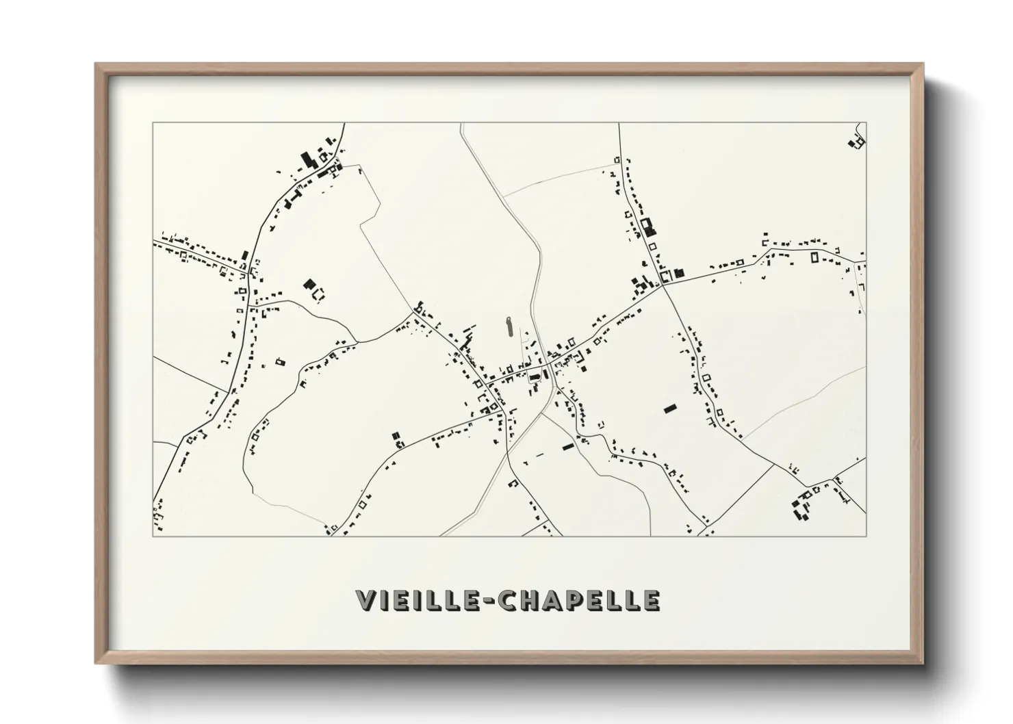 Une affiche de carte sur Vieille-Chapelle