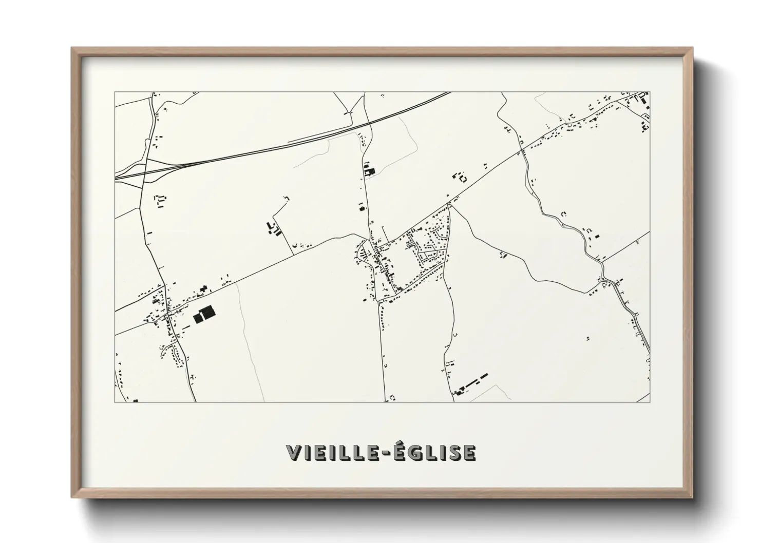 Une affiche de carte sur Vieille-Église