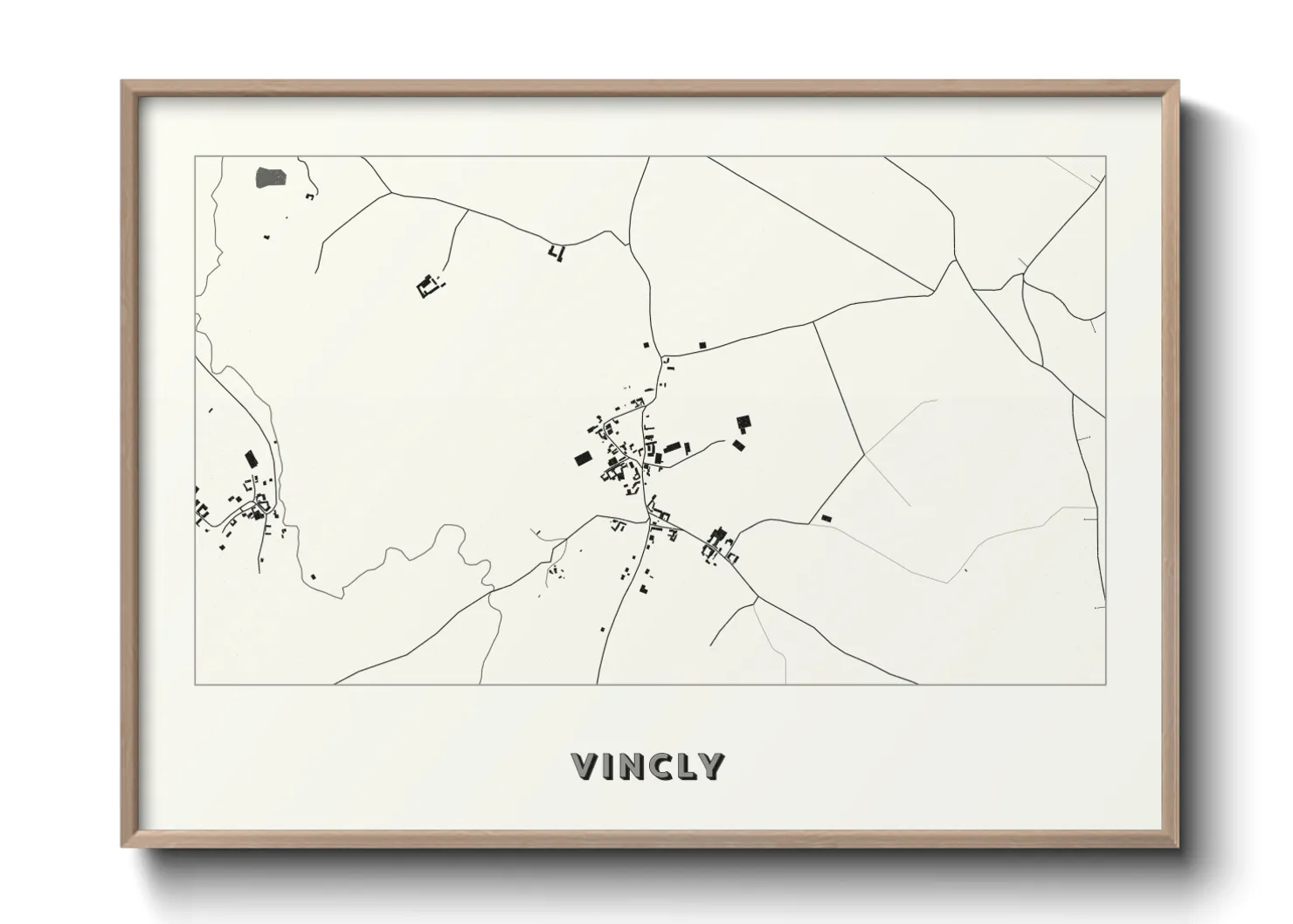 Une affiche de carte sur Vincly