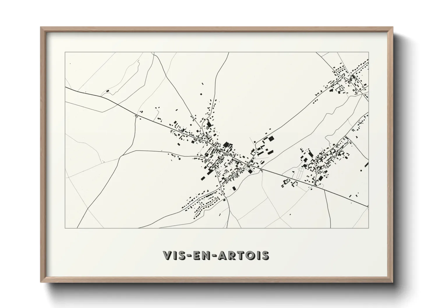 Une affiche de carte sur Vis-en-Artois