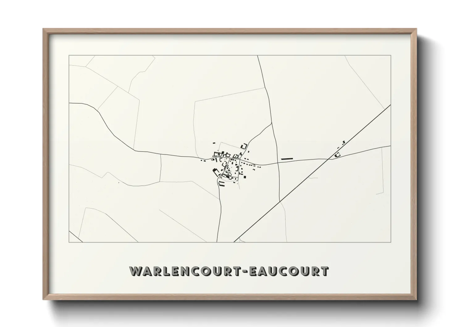 Une affiche de carte sur Warlencourt-Eaucourt