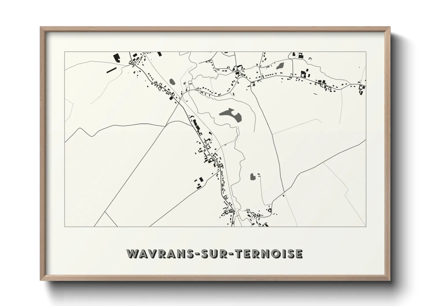 Une affiche de carte sur Wavrans-sur-Ternoise