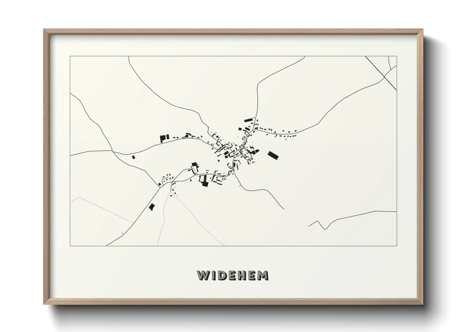 Une affiche de carte sur Widehem