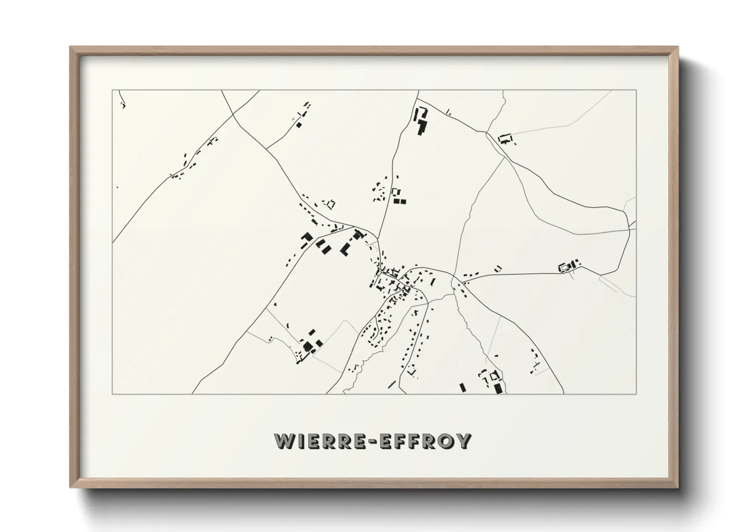 Une affiche de carte sur Wierre-Effroy
