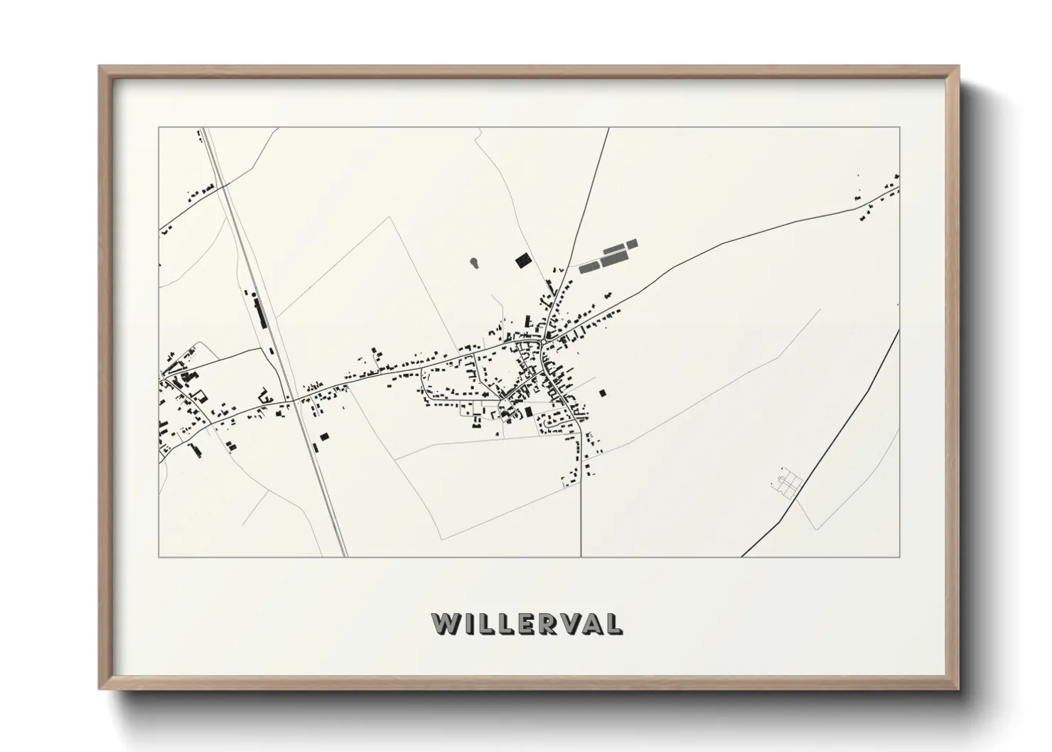 Une affiche de carte sur Willerval