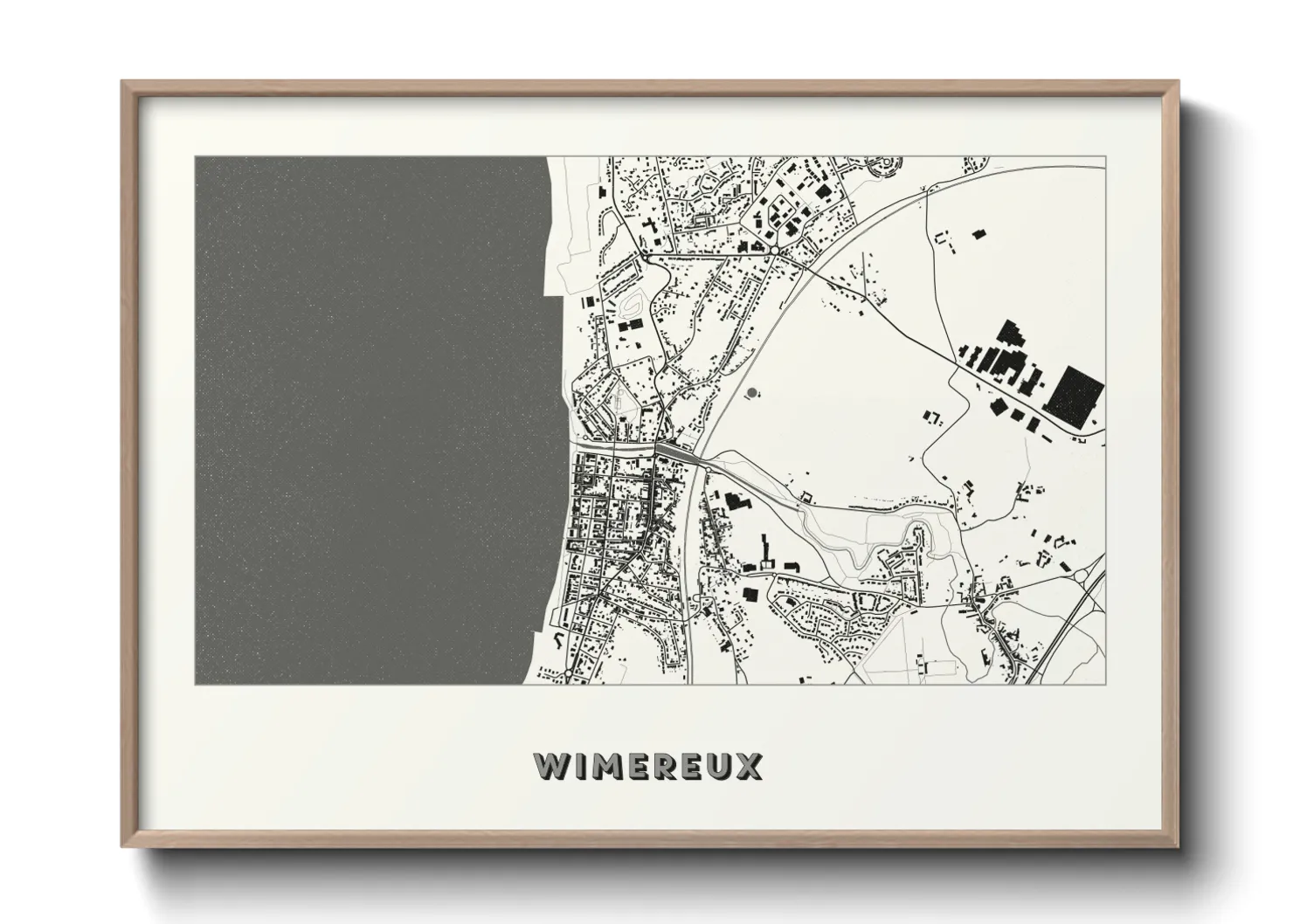 Une affiche de carte sur Wimereux