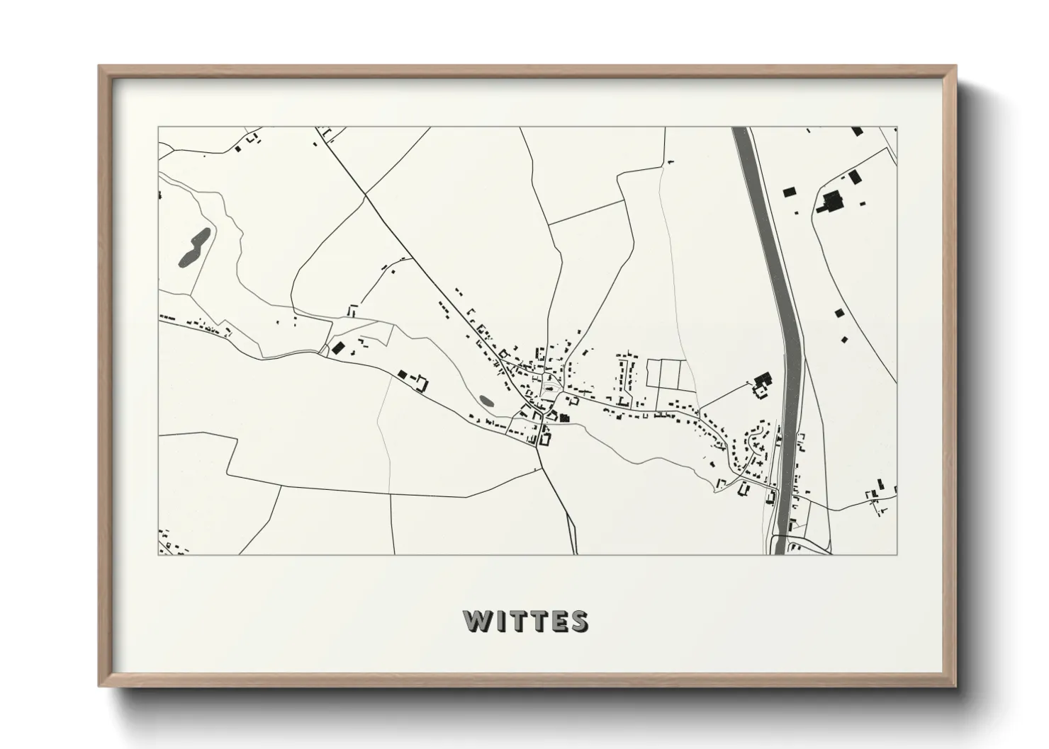 Une affiche de carte sur Wittes