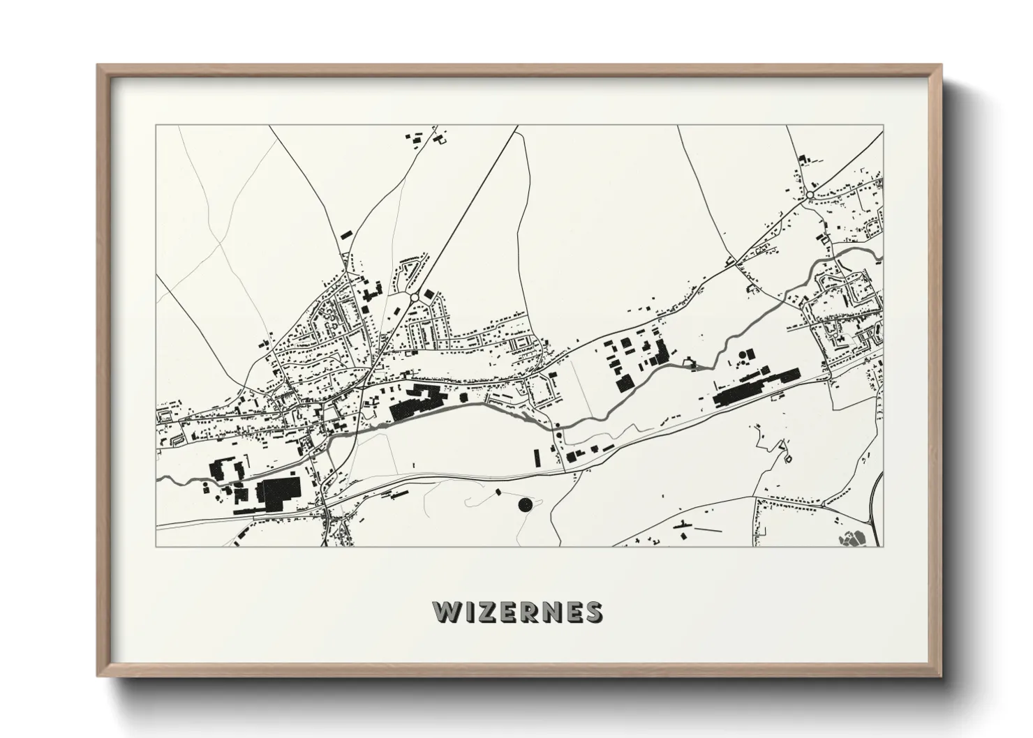 Une affiche de carte sur Wizernes