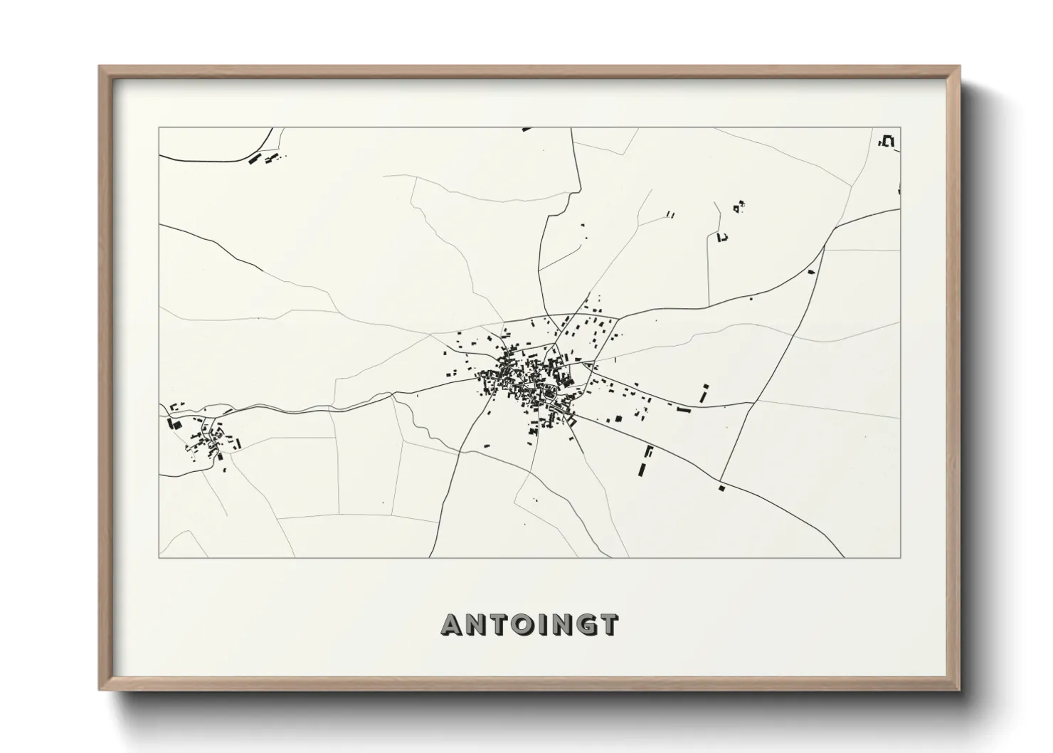 Une affiche de carte sur Antoingt