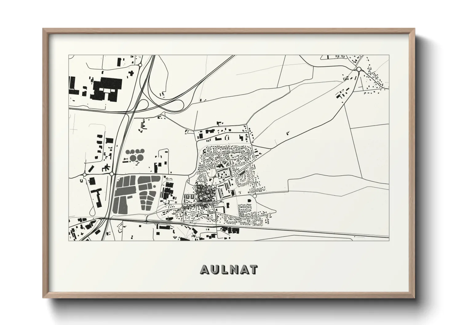 Une affiche de carte sur Aulnat