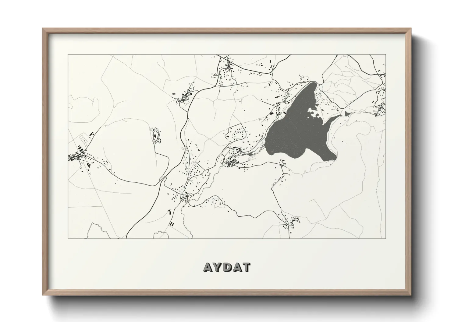 Une affiche de carte sur Aydat