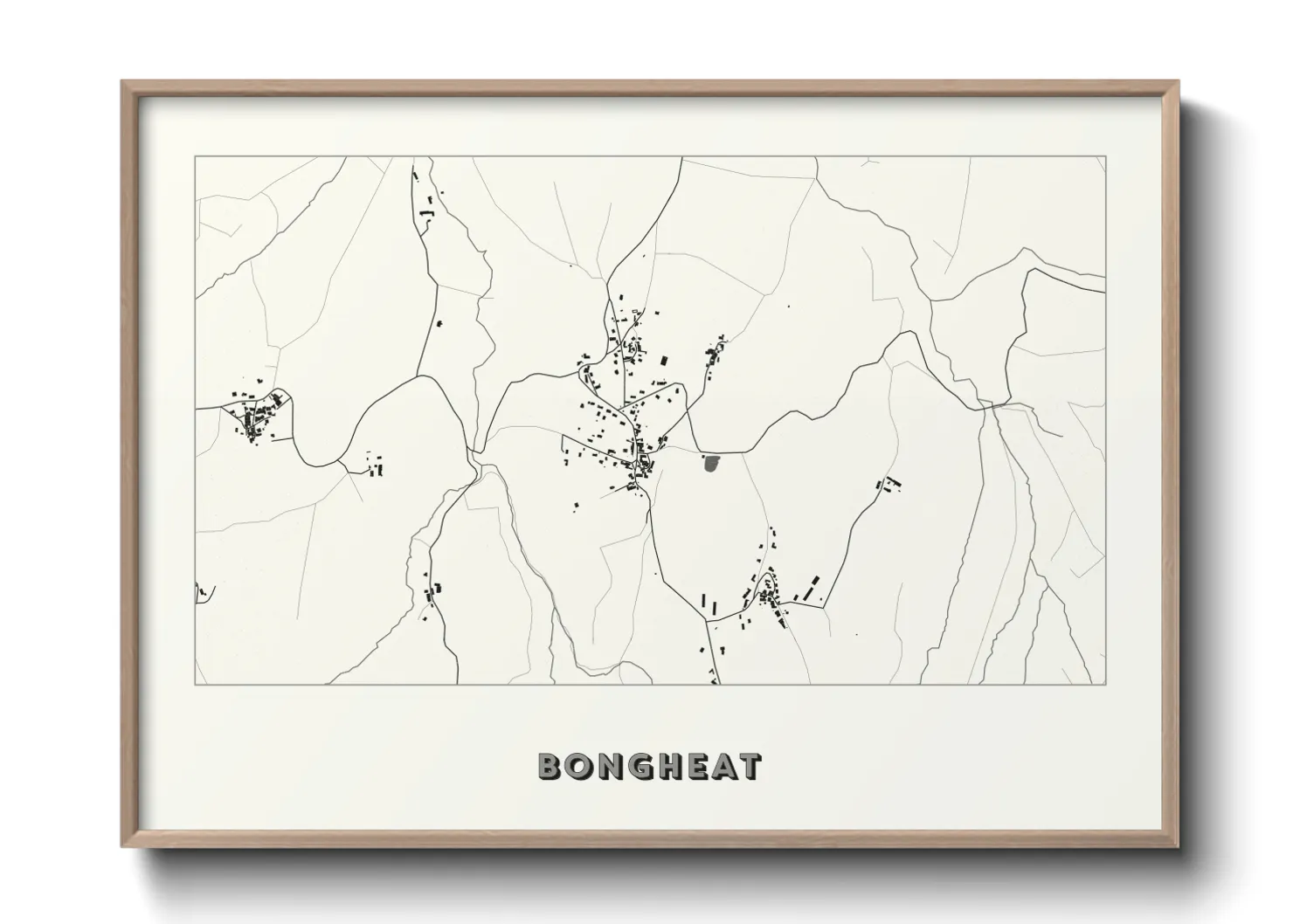 Une affiche de carte sur Bongheat