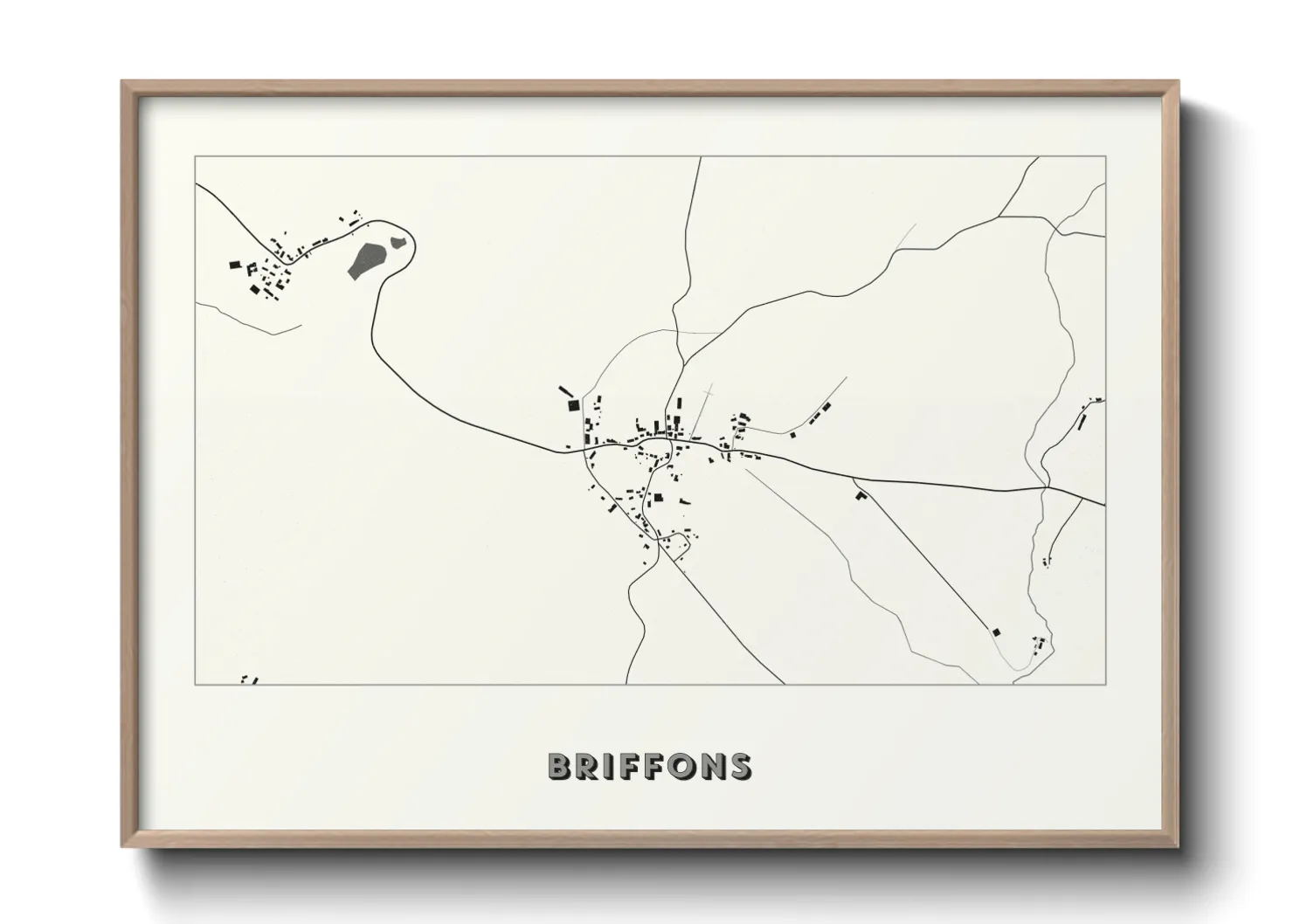 Une affiche de carte sur Briffons