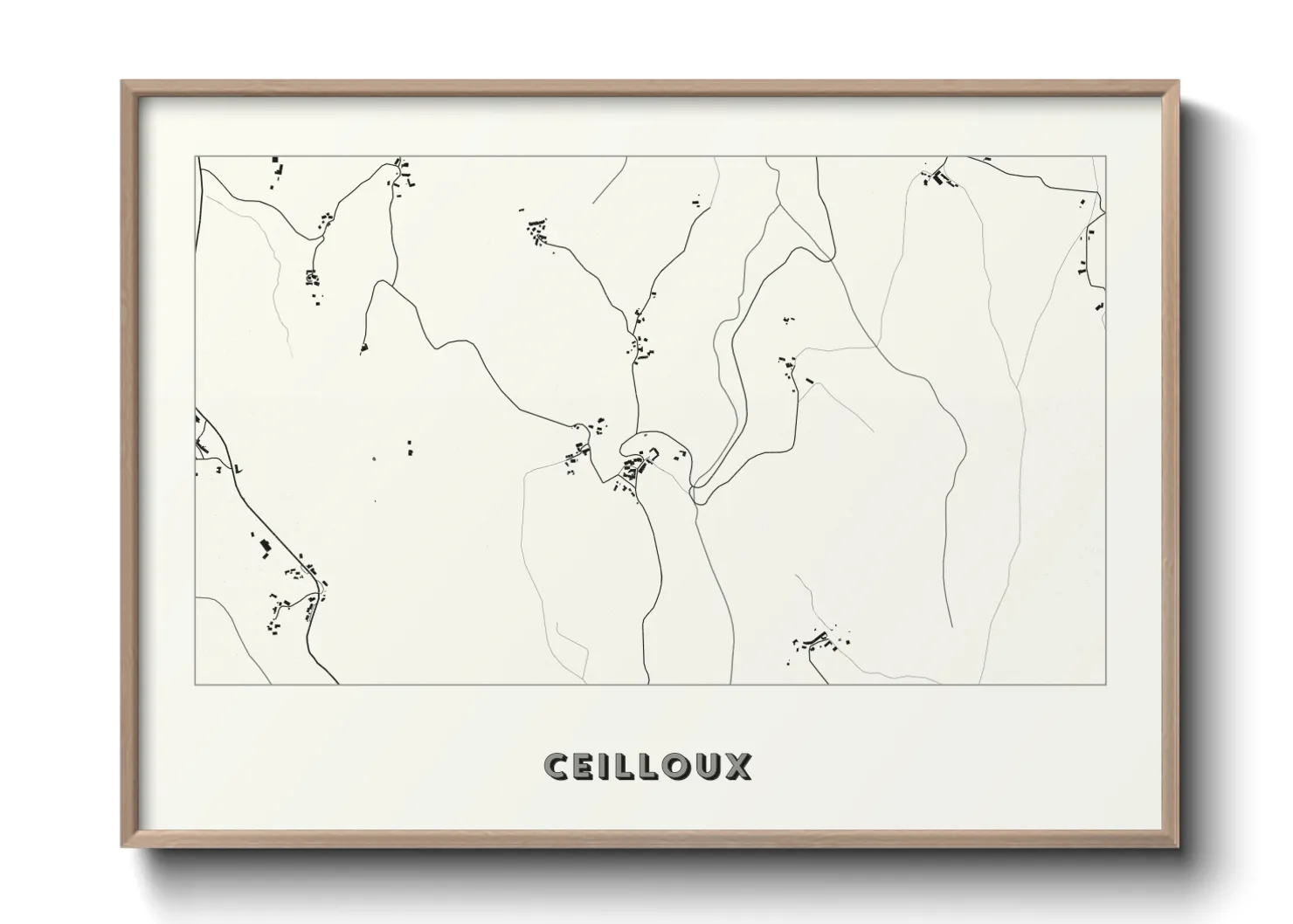 Une affiche de carte sur Ceilloux