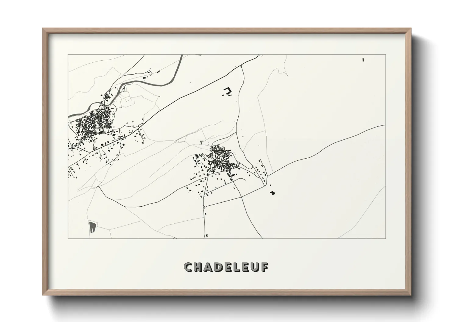 Une affiche de carte sur Chadeleuf