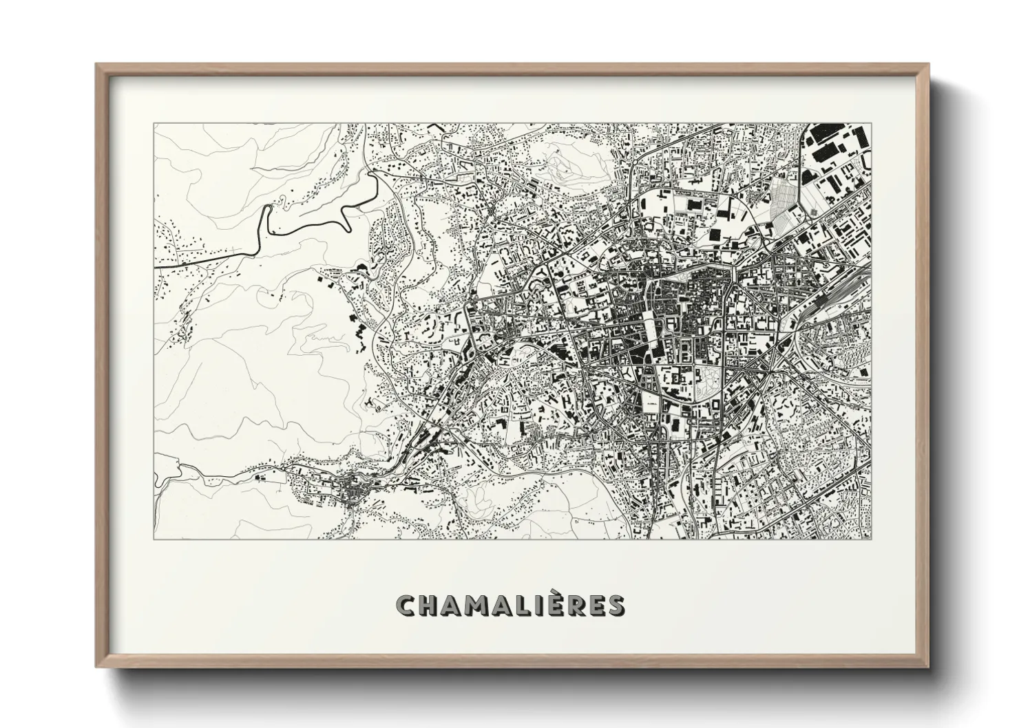 Une affiche de carte sur Chamalières