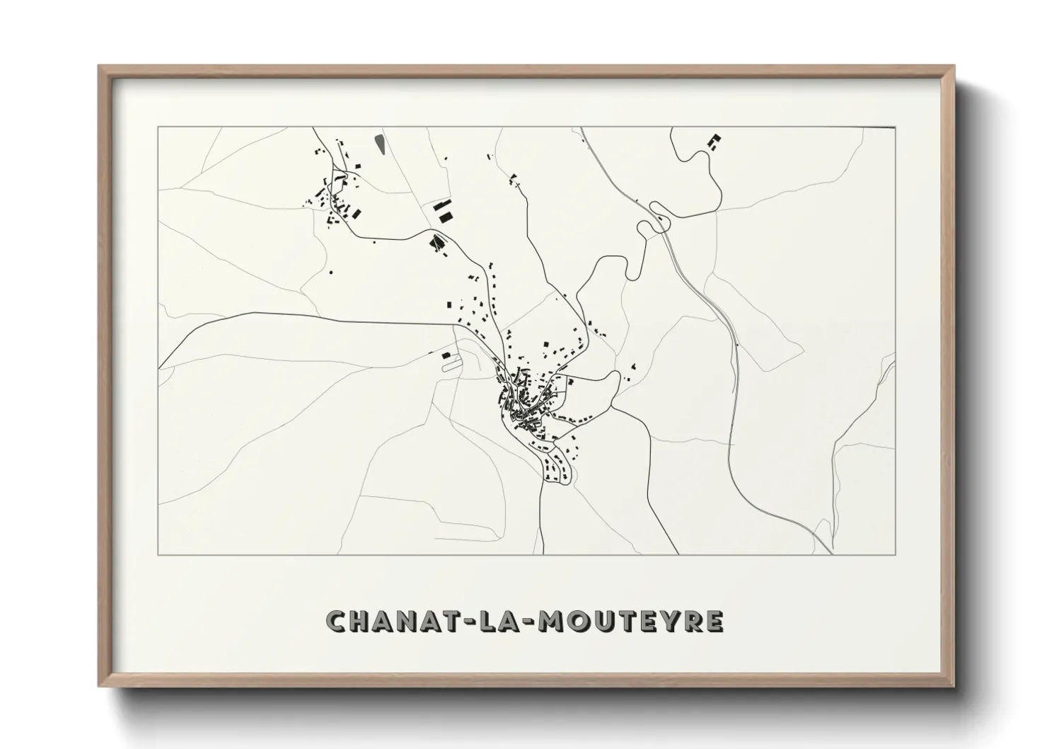 Une affiche de carte sur Chanat-la-Mouteyre