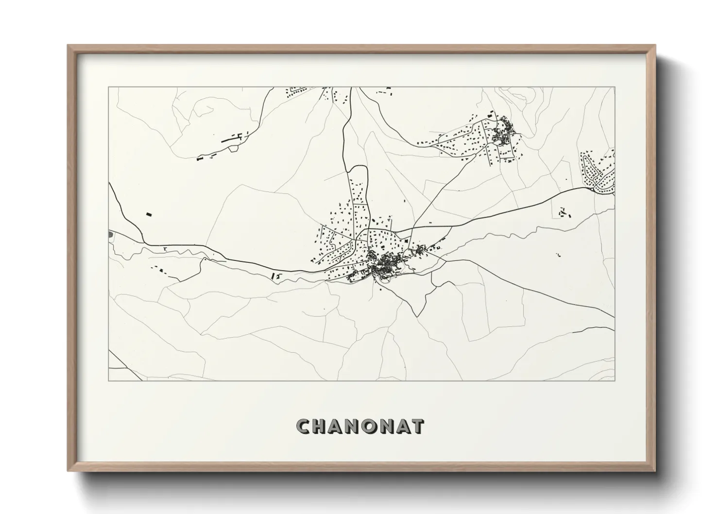 Une affiche de carte sur Chanonat
