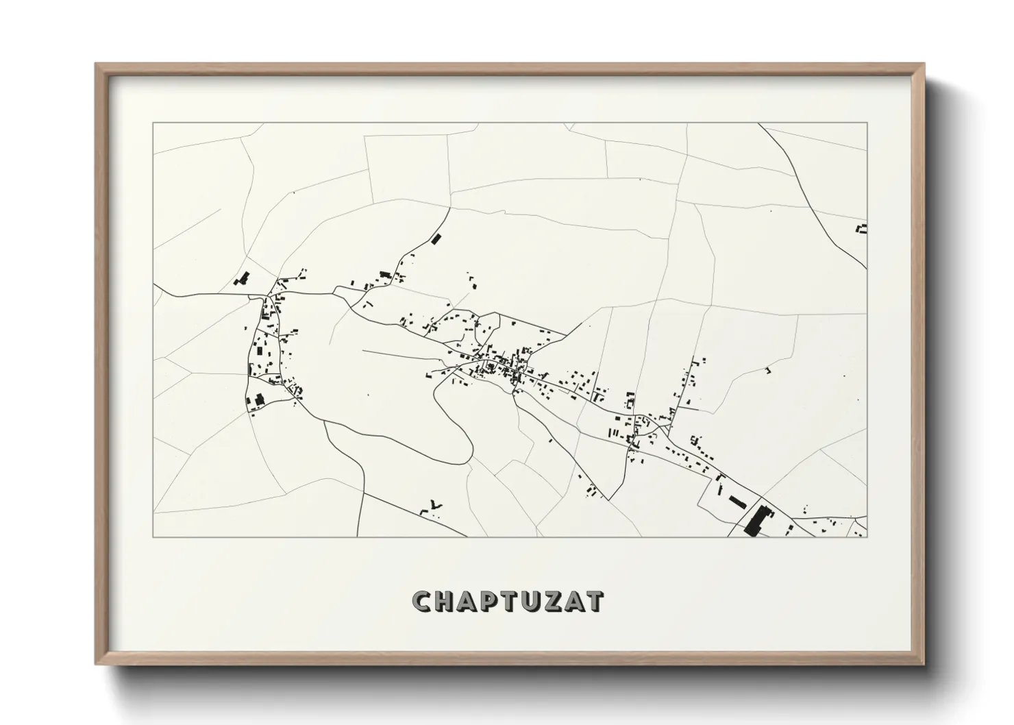 Une affiche de carte sur Chaptuzat