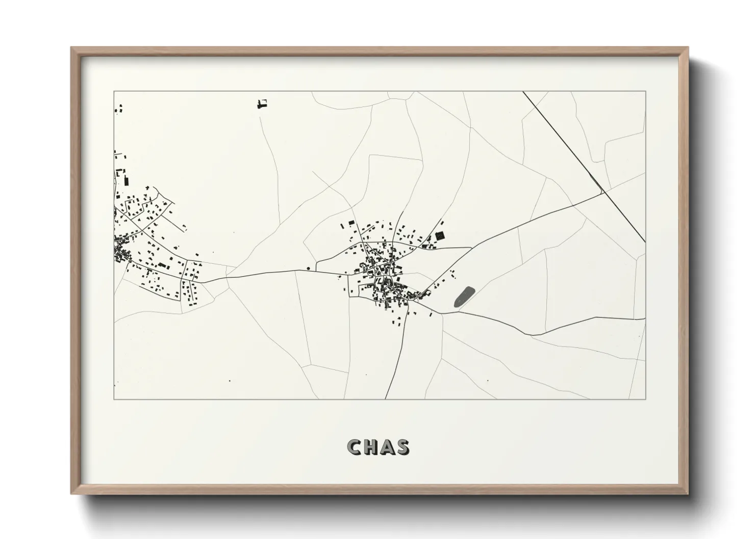 Une affiche de carte sur Chas