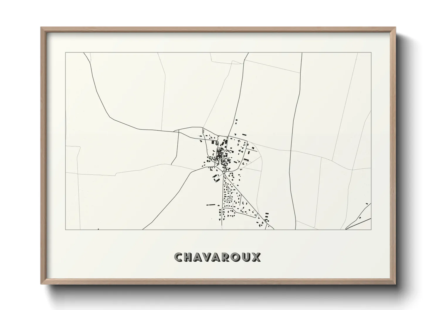 Une affiche de carte sur Chavaroux