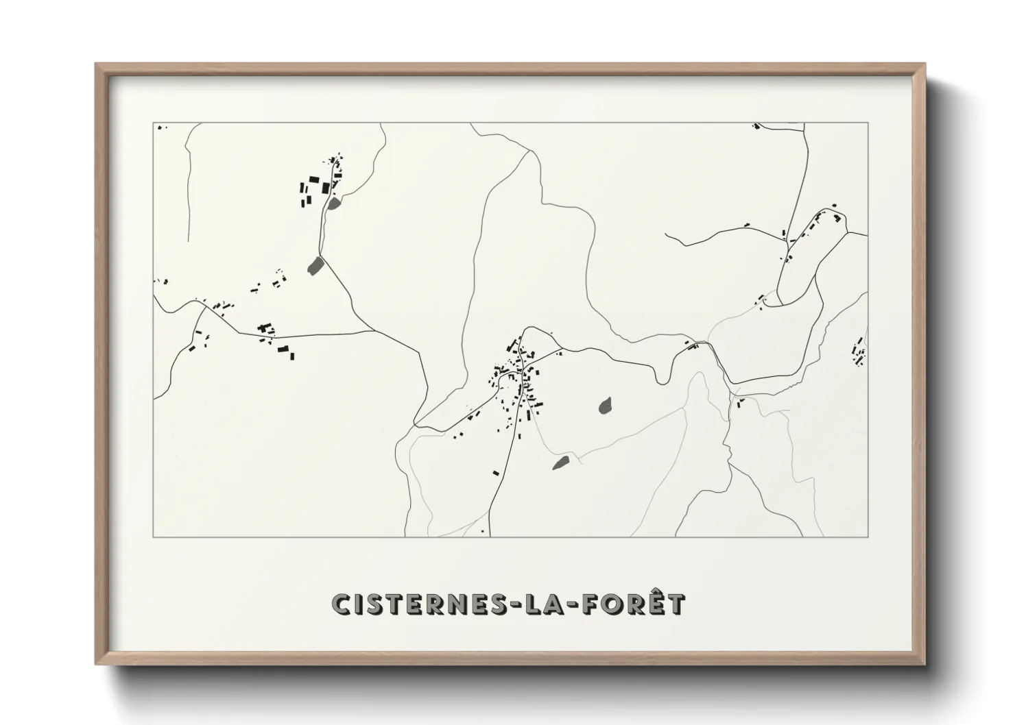 Une affiche de carte sur Cisternes-la-Forêt