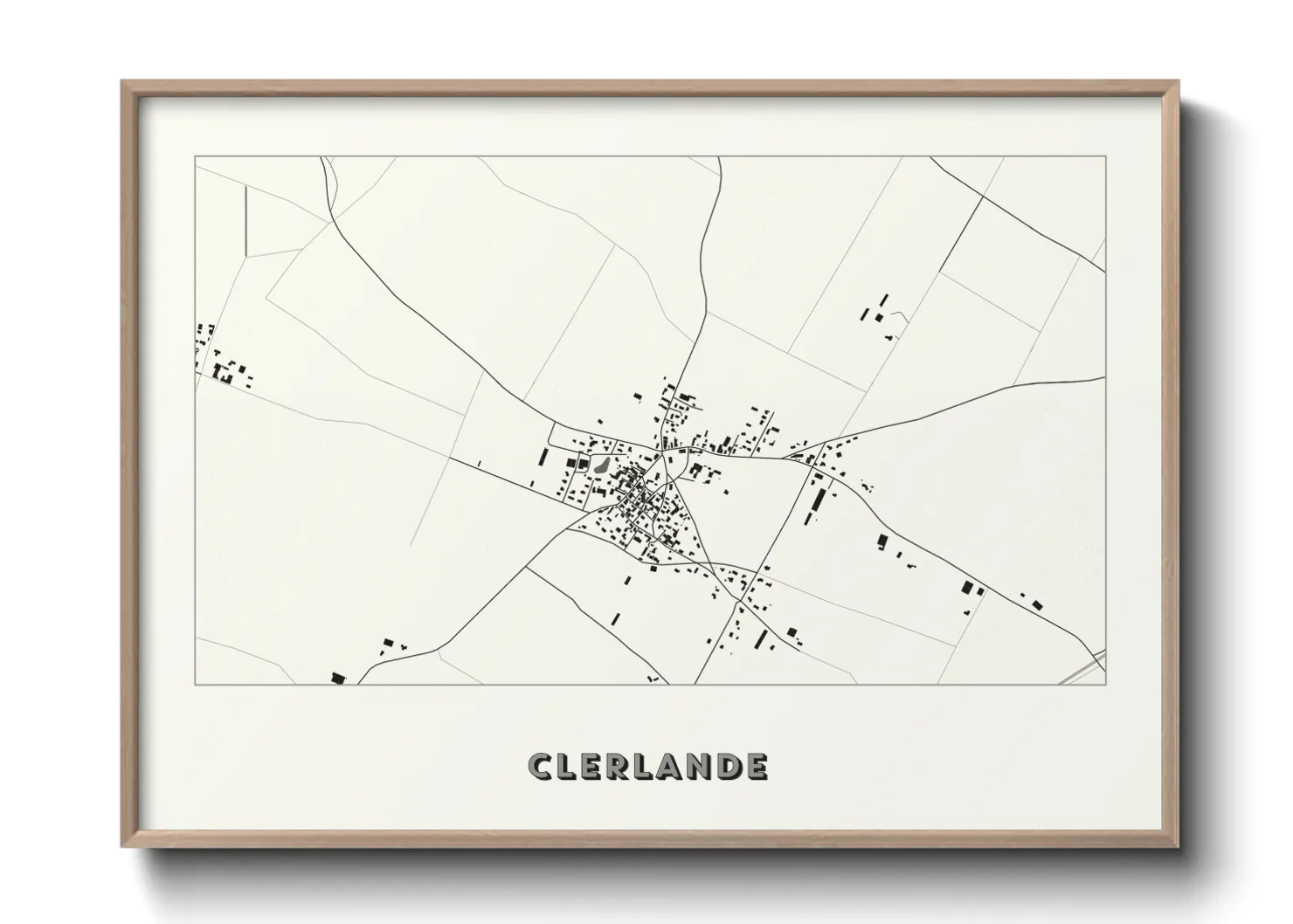 Une affiche de carte sur Clerlande