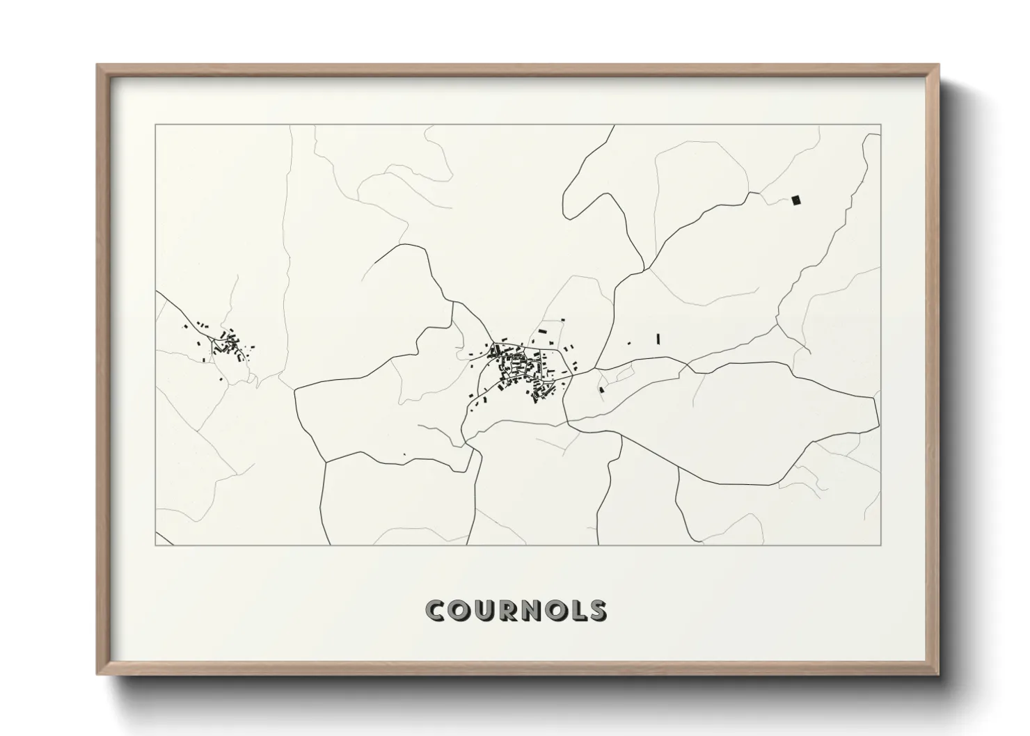 Une affiche de carte sur Cournols